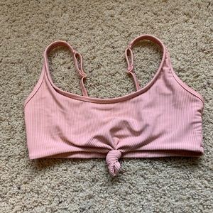 frankies greer ribbed knot top